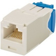 Panduit Mini-Com Cat.6a Network Connector - 24 Pack - 1 x RJ-45 Male - Off White - TAA Compliance CJ6X88TGIW-24