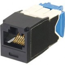 Panduit Keyed UTP Jack Module - 1 Pack - 1 x RJ-45 Female - Black - TAA Compliance CJK6X88TGBL