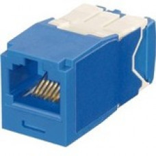 Panduit Keyed UTP Jack Module - 1 Pack - 1 x RJ-45 Female - Blue - TAA Compliance CJK6X88TGBU