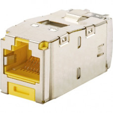 Panduit Mini-Com Network Connector - 1 Pack - 1 x RJ-45 Female - Tin - Yellow - TAA Compliance CJS688TGYLY