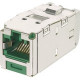 Panduit Mini-Com Network Connector - 1 x RJ-45 Male - Tin - Green - TAA Compliance CJSK6X88TGGR
