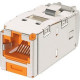 Panduit Mini-Com Network Connector - 1 x RJ-45 Male - Tin - Orange - TAA Compliance CJSK6X88TGOR