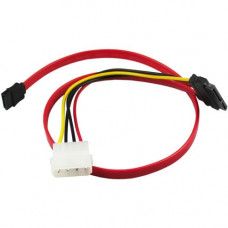 Cp Technologies ClearLinks LP4/SATA Data Transfer Cable - 1.50 ft LP4/SATA Data Transfer Cable - First End: 1 x Female SATA - Second End: 1 x Female SATA, Second End: 1 x LP4 Male Power - Shielding - RoHS Compliance CL-SATA-18-LP4