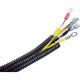 PANDUIT Slit Wall Corrugated Loom Tubing - Cable Sleeve - Black - RoHS, TAA Compliance CLT125F-L20