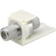 Panduit Mini-Com CMFSREIY Antenna Connector - 1 x F Connector Female - Electric Ivory - TAA Compliance CMFSREIY