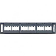 Panduit Mini-Com CPP12WBL 12-Port Modular Patch Panel - 24 - 24 Port(s) - 24 x RJ-11 - TAA Compliance CPP12WBL