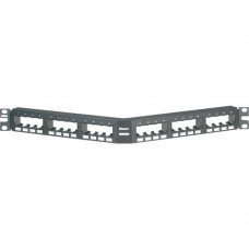Panduit Angled 24-Port Flush Mount Patch Panel Supplied with Rear Mounted Faceplates - 24 - 24 Port(s) - 24 x RJ-11 - 1U High - 19" Wide - Rack-mountable - TAA Compliance CPPA24FMWBLY