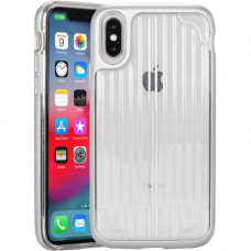 Rocstor Wave Kajsa iPhone X/iPhone Xs Case - For iPhone X, iPhone Xs - Transparent Wave - Silver - Wear Resistant - Polycarbonate, Thermoplastic Polyurethane (TPU) - 48" Drop Height CS0076-XXS