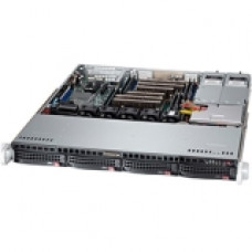 Supermicro SuperChassis 813MFTQ-R400CB - Rack-mountable - Black - 1U - 4 x Bay - 4 x 1.57" x Fan(s) Installed - 2 x 400 W - Power Supply Installed - &micro;ATX, ATX Motherboard Supported - 6 x Fan(s) Supported - 4 x External 3.5" Bay - 1x Sl