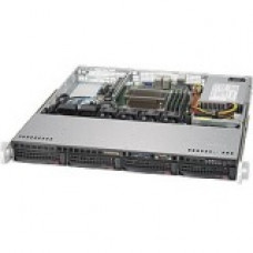 Supermicro SuperChassis 813MFTQC-350CB - Rack-mountable - Black - 1U - 4 x Bay - 4 x 1.57" x Fan(s) Installed - 1 x 350 W - Power Supply Installed - 6 x Fan(s) Supported - 4 x External 3.5" Bay - 1x Slot(s) CSE-813MFTQC-350CB