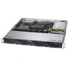 Supermicro SuperChassis CSE-813MFTQC-505CB Copmuter Case - Rack-mountable - Black - 1U - 4 x Bay - 4 x 1.57" x Fan(s) Installed - 1 x 500 W - Power Supply Installed - 6 x Fan(s) Supported - 4 x External 3.5" Bay - 1x Slot(s) - 1 x USB(s) CSE-813