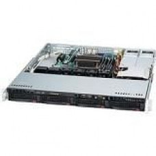 Supermicro SuperChassis 813MFTQC-R407CB - Rack-mountable - Black - 1U - 4 x Bay - 4 x 1.57" x Fan(s) Installed - 2 x 400 W - Power Supply Installed - ATX, Micro ATX Motherboard Supported - 6 x Fan(s) Supported - 4 x External 3.5" Bay - 1x Slot(s