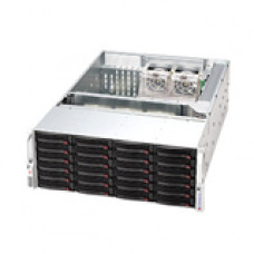 Supermicro SuperChassis SC846TQ-R1200B Rackmount Enclosure - 4U - Rack-mountable - 24 Bays - 1200W - Black - 80 Plus Gold Compliance CSE-846TQ-R1200B