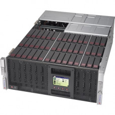 Supermicro SuperChassis 946LE1C-R1K66JBOD - Rack-mountable - Black - 4U - 45 x Bay - 5 x 3.15" x Fan(s) Installed - 2 x 1600 W - Power Supply Installed - 85.01 lb - 5 x Fan(s) Supported - 45 x External 3.5" Bay - 3x Slot(s) - TAA Compliance CSE-