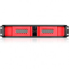 iStarUSA 2U Compact Stylish Rackmount Chassis - Rack-mountable - Black, Red - Aluminum Alloy, Zinc-coated Steel - 2U - 4 x Bay - 1 x Fan(s) Installed - ATX, Micro ATX Motherboard Supported - 2 x Fan(s) Supported - 2 x External 5.25" Bay - 2 x Externa