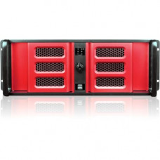 iStarUSA 4U High Performance Rackmount Chassis with 8" Touch Screen LCD - Rack-mountable - Red, Black - Aluminum, Zinc-coated Steel - 4U - 4 x Bay - 4 x Fan(s) Installed - EATX, ATX, Micro ATX Motherboard Supported - 5 x Fan(s) Supported - 7x Slot(s)