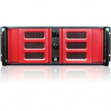 iStarUSA D Storm D-406SE-B6SA System Cabinet - Rack-mountable - Black, Red - Aluminum, Zinc-coated Steel - 4U - 12 x Bay - 1 x Fan(s) Installed - ATX, Micro ATX Motherboard Supported - 2 x Fan(s) Supported - 2 x External 5.25" Bay - 8 x External 3.5&