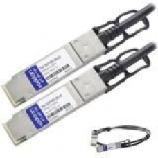 AddOn Dell DAC-QSFP-40G-1M Compatible TAA Compliant 40GBase-CU QSFP+ to QSFP+ Direct Attach Cable (Passive Twinax, 1m) - 100% compatible and guaranteed to work - TAA Compliance DAC-QSFP-40G-1M-AO