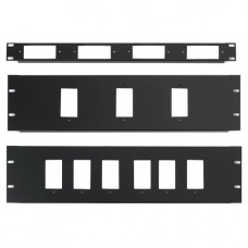 Chief Manufacturing Raxxess 1U Rack Panel for 4 Decora Devices - Steel - Black - 1U Rack Height - 19" Width DCR-1X4