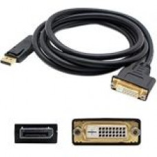 AddOn 8in DisplayPort Male to DVI-D Female Black Adapter (Requires DP++) - 100% compatible and guaranteed to work - TAA Compliance DISPORT2DVID
