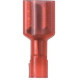 Panduit Terminal Connector - 1000 Pack - 1 x Quick Disconnect - Red - TAA Compliance DNF18-187FIB-M