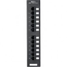 Panduit DP5e 12 Port Cat5e Network Patch Panel - 12 x RJ-45 - 12 Port(s) - 12 x RJ-45 - 12 x RJ-11 - 19" Wide - Rack-mountable - TAA Compliance DP125E88TGY