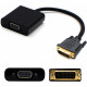 AddOn 8in DVI-D Male to VGA Female Black Active Adapter Cable - 100% compatible and guaranteed to work - TAA Compliance DVIDS2VGAA