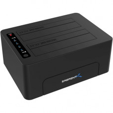 Sabrent EC-DSK2 Drive Dock SATA - USB 3.0 Host Interface External - Black - 2 x HDD Supported - 2 x SSD Supported - 2 x 2.5"/3.5" Bay - Plastic EC-DSK2