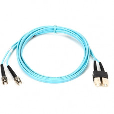 Black Box EFNT010 Fiber Optic Duplex Patch Network Cable - 6.50 ft Fiber Optic Network Cable for Network Device - First End: 2 x ST Male Network - Second End: 2 x SC Male Network - 10 Gbit/s - Patch Cable - OFNR - 50/125 &micro;m - Aqua EFNT010-002M-S