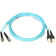 Black Box EFNT010 Fiber Optic Duplex Patch Network Cable - 9.80 ft Fiber Optic Network Cable for Network Device - First End: 2 x ST Male Network - Second End: 2 x SC Male Network - 10 Gbit/s - Patch Cable - OFNR - 50/125 &micro;m - Aqua EFNT010-003M-S