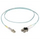Black Box Duplex Fiber Optic Patch Cable - LC Male Network - LC Male Network - 16.4ft - Aqua - RoHS Compliance EFNT010-005M-LCLC