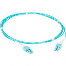 Black Box Fiber Optic Patch Network Cable - 6.56 ft Fiber Optic Network Cable for Network Device - First End: 2 x LC Male Network - Second End: 2 x LC Male Network - 100 Gbit/s - Patch Cable - OFNR - 50/125 &micro;m - Aqua EFNT410-002M-LCLC