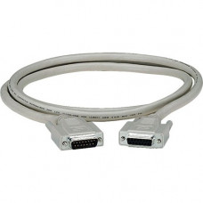 Black Box DB15 Thumbscrew Cable - Male/Female, 2-ft. (0.6-m) - 2 ft Serial Data Transfer Cable - First End: 1 x 15-pin DB-15 Male Serial - Second End: 1 x 15-pin DB-15 Female Serial - Shielding - Gray EGM16T-0002-MF