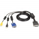 Black Box ServSwitch Secure KVM Switch Cable, VGA, USB, CAC USB to HD26 - 6 ft KVM Cable for KVM Switch, Video Device - First End: 1 x HD-26 Male - Second End: 1 x Type A Male USB, Second End: 1 x Type A Male USB, Second End: 1 x Male VGA EHNSECURE3-0006