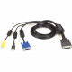 Black Box Secure KVM Switch Cable - VGA, USB, CAC USB to HD26, 12-ft. (3.7-m) - 12 ft KVM Cable for KVM Switch, Computer, Server, Keyboard/Mouse, Common Access Card (CAC) Reader - First End: 1 x 26-pin26 Male Serial - Second End: 2 x Type A Male USB, Seco
