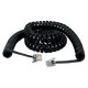 Black Box Modular Coiled Handset Cable - RJ-22 Male Phone - RJ-22 Male Phone - 6ft - Dark Gray EJ302-0006