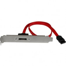 Startech.Com 18in 1 Port SATA to eSATA Plate Adapter - 1.50 ft eSATA/SATA Data Transfer Cable for Hard Drive - First End: 1 x SATA - Second End: 1 x eSATA - Red - 1 Pack - RoHS Compliance ESATAPLT18IN