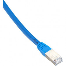 Black Box Cat6 400-MHz, Shielded, Solid Backbone Cable (FTP), Plenum, Blue, 7-ft. (2.1-m) - 6.89 ft Category 6 Network Cable for Network Device - First End: 1 x RJ-45 Male Network - Second End: 1 x RJ-45 Male Network - Shielding - Blue EVNSL0273BL-0007