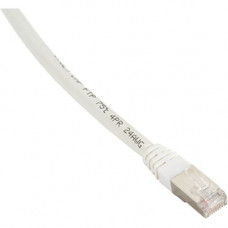 Black Box Cat6 400-MHz, Shielded, Solid Backbone Cable (FTP), Plenum, White, 1-ft. (0.3-m) - 11.81" Category 6 Network Cable for Network Device - First End: 1 x RJ-45 Male Network - Second End: 1 x RJ-45 Male Network - Shielding - White EVNSL0273WH-0