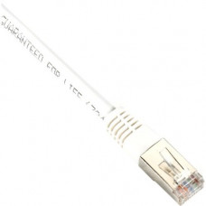 Black Box Cat5e 350-MHz, Shielded, Solid Backbone Cable (FTP), PVC, White, 25-ft. (7.6-m) - 24.93 ft Category 5e Network Cable for Network Device - First End: 1 x RJ-45 Male Network - Second End: 1 x RJ-45 Male Network - Shielding - White EVNSL0505MS-0025
