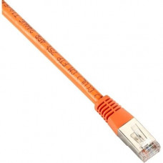 Black Box Cat5e 350-MHz, Shielded, Solid Backbone Cable (FTP), PVC, Orange, 7-ft. (2.1-m) - 6.89 ft Category 5e Network Cable for Network Device - First End: 1 x RJ-45 Male Network - Second End: 1 x RJ-45 Male Network - Shielding - Orange EVNSL0510MS-0007