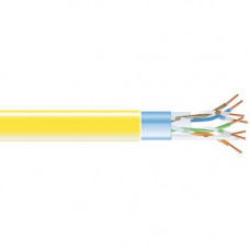Black Box CAT5e 350-MHz Bulk Cable - Solid, Shielded, Plenum, 1000-ft. Spool - 1000 ft Category 5e Network Cable for Network Device - Bare Wire - Bare Wire - Shielding - Yellow - TAA Compliant EVNSL0514B-1000