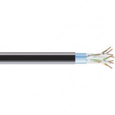 Black Box Cat.6 STP Network Cable - 1000 ft Category 6 Network Cable for Network Device - Bare Wire - Bare Wire - Shielding - Black - TAA Compliance EVNSL0618A-1000