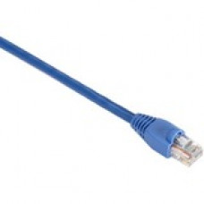 Black Box GigaBase CAT5e 350-MHz Stranded Ethernet Patch Cable - 30 ft Category 5e Network Cable for Wallplate, Network Device, Patch Panel - First End: 1 x RJ-45 Male Network - Second End: 1 x RJ-45 Male Network - Patch Cable - Gold Plated Contact - Blue