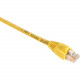 Black Box GigaBase Cat.5e UTP Patch Network Cable - 10 ft Category 5e Network Cable for Network Device, Patch Panel, Wallplate - First End: 1 x RJ-45 Male Network - Second End: 1 x RJ-45 Male Network - Patch Cable - Gold Plated Contact - 24 AWG - Yellow -