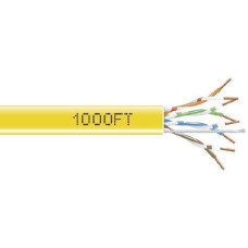 Black Box GigaBase 350 Cat.5e Bulk UTP Cable - Bare Wire - Bare Wire - 1000ft - Yellow - TAA Compliance EYN855A-PB-1000