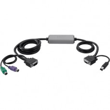 Belkin F1D9010B06 KVM Cable Adapter - 6 ft KVM Cable - HD-15 VGA, Mini-DIN (PS/2) Keyboard/Mouse - HD-15 VGA, USB - TAA Compliant F1D9010B06