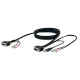 Belkin SOHO KVM Replacement Cable Kit - 10 ft KVM Cable - First End: 1 x 15-pin HD-15 Male VGA, First End: 2 x Mini-phone Male Stereo Audio - Second End: 1 x 15-pin HD-15 Male VGA, Second End: 1 x Type A Male USB, Second End: 2 x Mini-phone Male Stereo Au