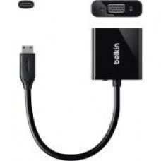 Belkin Mini HDMI-M/VGA-F Adapter - HDMI/VGA Video Cable for Video Device, Projector, Camera, Tablet PC, Monitor, TV - First End: 1 x HDMI (Mini Type C) Male Digital Audio/Video - Second End: 1 x HD-15 Female VGA - Black F2CD047