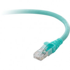 Belkin Cat. 6a Patch Cable - RJ-45 Male - RJ-45 Male - 10ft - Aqua - TAA Compliance F2CP003-10AQ-LS